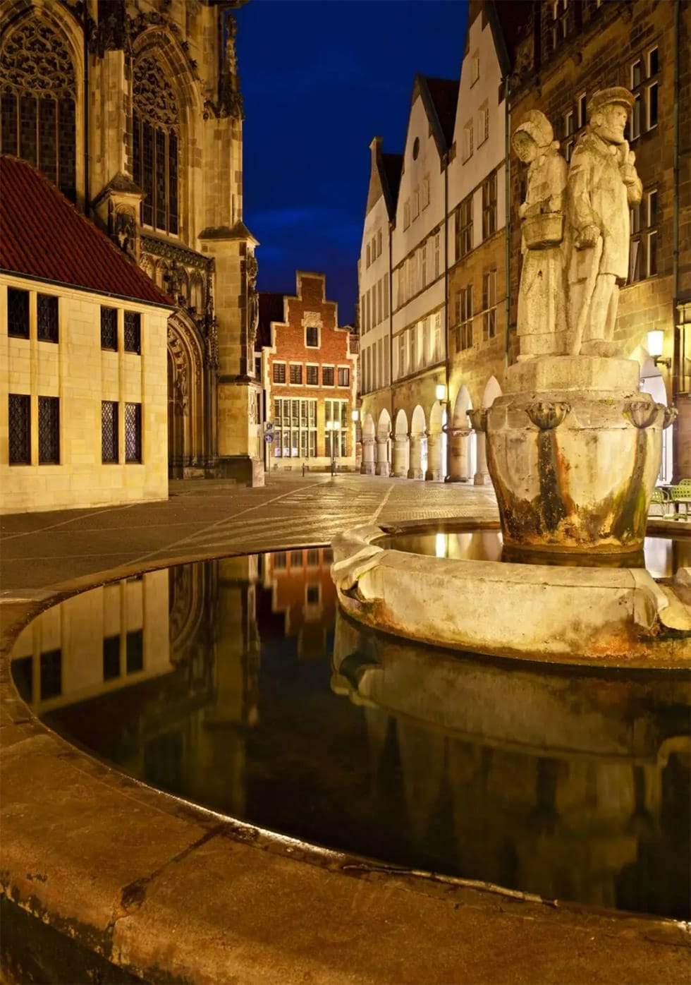 Brunnen in MÃ¼nster in der Innenstadt